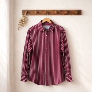 Christian Aujard Mens Plaid Red White Button Down Shirt Size 2XLT